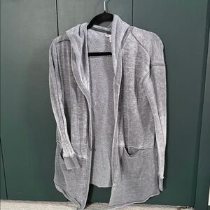American Eagle Outfitters Gray Open-Front Cardigan